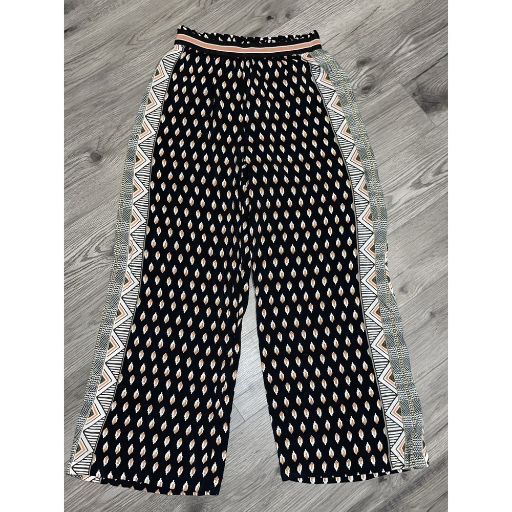 Anthropologie Maeve Rooibos Black Wide Pants Size Small Wide Leg - Picture 2 of 8